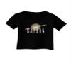 TOOLOUD Planet Saturn Text Infant T-Shirt Dark Black - 12Months view 1