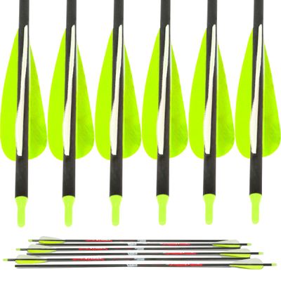 Southwest Archery Sage Premium Recurve Carbon Arrows 31.5" - 15-30lb - 12 Pack- Yellow