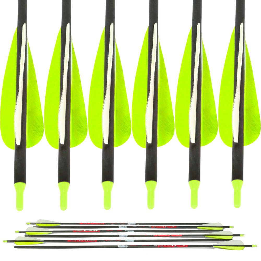 Southwest Archery Sage Premium Recurve Carbon Arrows 31.5" - 15-30lb - 12 Pack- Yellow