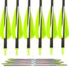Southwest Archery Sage Premium Recurve Carbon Arrows 31.5" - 15-30lb - 12 Pack- Yellow view 1