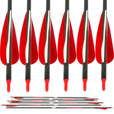 Southwest Archery Sage Premium Recurve Carbon Arrows 31.5" - 35-45lb - 12 Pack- Red