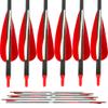 Southwest Archery Sage Premium Recurve Carbon Arrows 31.5" - 35-45lb - 12 Pack- Red view 1