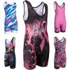 KO Sports Gear Unisex Wrestling Singlet for Adult Wrestlers - Wrestling Singlet for Men & Women - Bold Durable Uniform, Stretchy Breathable Material - KO Cancer, Adult X-Small view 1