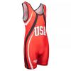 KO Sports Gear Unisex Wrestling Singlet for Adult Wrestlers - Wrestling Singlet for Men & Women - Bold Durable Uniform, Stretchy Breathable Material - USA Red, Adult 3X-Large view 2