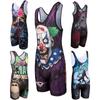 KO Sports Gear Unisex Wrestling Singlet for Adult Wrestlers - Wrestling Singlet for Men & Women - Bold Durable Uniform, Stretchy Breathable Material - Zombie Clown, Adult 3X-Large view 1