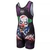 KO Sports Gear Unisex Wrestling Singlet for Adult Wrestlers - Wrestling Singlet for Men & Women - Bold Durable Uniform, Stretchy Breathable Material - Zombie Clown, Adult 3X-Large view 3