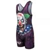 KO Sports Gear Unisex Wrestling Singlet for Youth Wrestlers - Wrestling Singlet for Boys & Girls - Bold Durable Uniform, Stretchy Breathable Material - Zombie Clown, Youth Medium view 2