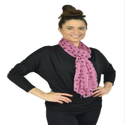 Belle Donne-Womens Fashion Scarves Beautiful Sheer Polka Dot Spring Scarf