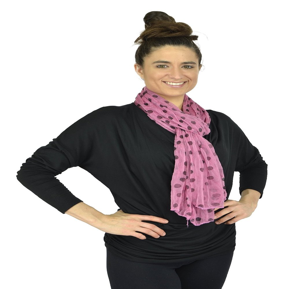 Belle Donne-Womens Fashion Scarves Beautiful Sheer Polka Dot Spring Scarf