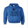 ALLNTRENDS Adult Hoodie That's What I Do I Drink And I Know Things (M, Royal Blue) view 1