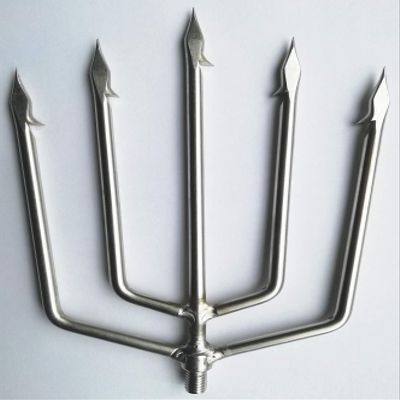 GPP 5 Prong Fishing Salmon Barbed Diving Spear Gun Gig 8 mm Head