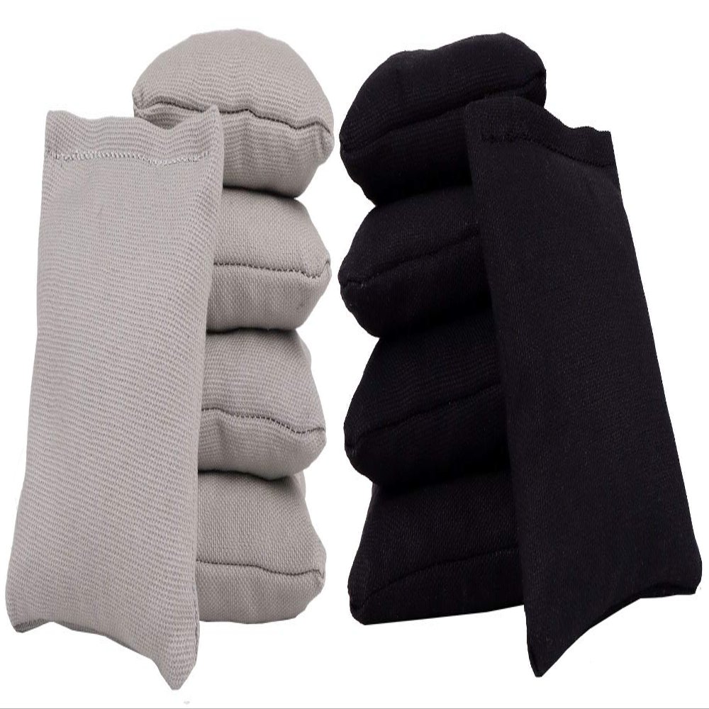 Cornhole Bags (Set of 10) Mini Size - Black/Grey 4" x 4" Cornbags