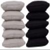 Cornhole Bags (Set of 10) Mini Size - Black/Grey 4" x 4" Cornbags view 2