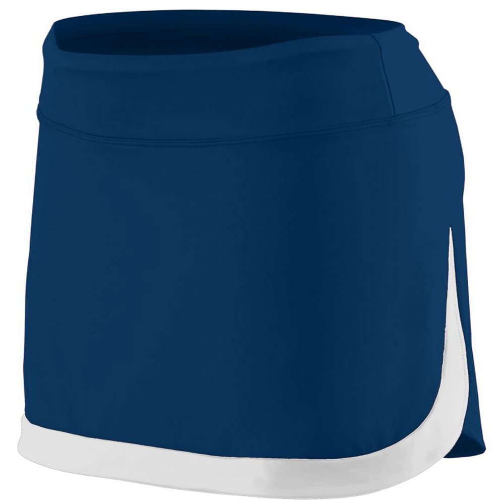 Augusta Sportswear aumxqpro Women's Action Color Block Skort, Navy/White, Medium Pack