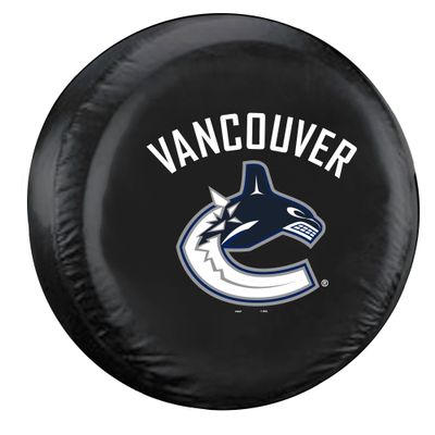 Fremont Die NHL Vancouver Canucks Tire Cover, Large Size (30-32" Diameter), Black/Team Colors