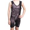 KO Sports Gear Unisex Wrestling Singlet for Adult Wrestlers - Wrestling Singlet for Men & Women - Bold Durable Uniform, Stretchy Breathable Material - Silver Skull, Adult Medium view 4