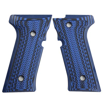 StonerCNC Full Checker G10 Grips Designed to Fit Beretta Vertec & M9A3 Will Fit Vertec Series (Blue Black)