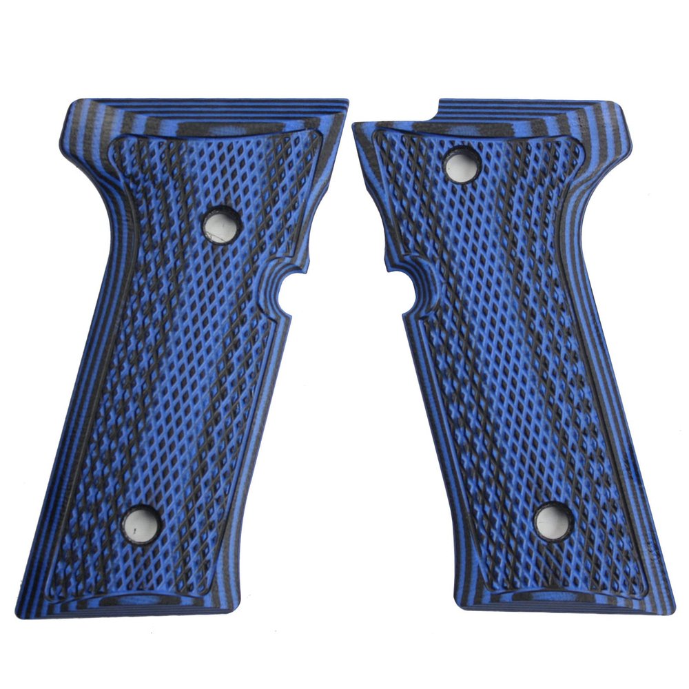 StonerCNC Full Checker G10 Grips Designed to Fit Beretta Vertec & M9A3 Will Fit Vertec Series (Blue Black)