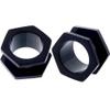 MoDTanOiz 1/2 inch Gauge Gauges 12mm Ear Plugs Plug Weight Flesh Tunnels Tunnel Streching Ears Double Single Flare Steel Stone Wood Earrings Silicone Men Women Black 1/2 12mm view 3