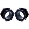 MoDTanOiz 5/8 Gauge Gauges 5/8 16mm Ear Plugs Plug Flesh Tunnels Tunnel 2g 0g 00g 0 00 1/2 Weight Men Women Ears Steel Stone Wood Earrings Silicone Black 00 gauge 5/8 16mm view 2