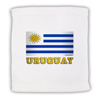 TOOLOUD Uruguay Flag Micro Terry Sport Towel 15" x 22"