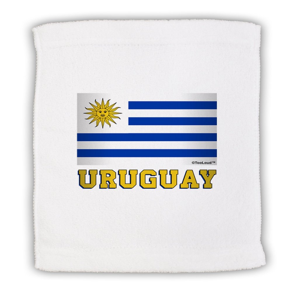 TOOLOUD Uruguay Flag Micro Terry Sport Towel 15" x 22"
