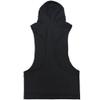 FEESHOW Men's Hooded Gym Tank Top Stringer Bodybuilding Vest Workout Muscle Shirt Black X-Large view 3