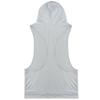 FEESHOW Men's Hooded Gym Tank Top Stringer Bodybuilding Vest Workout Muscle Shirt Grey Medium view 2