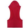 Men's Hooded Gym Tank Top Stringer Bodybuilding Vest Workout Muscle Shirt Red Small view 2