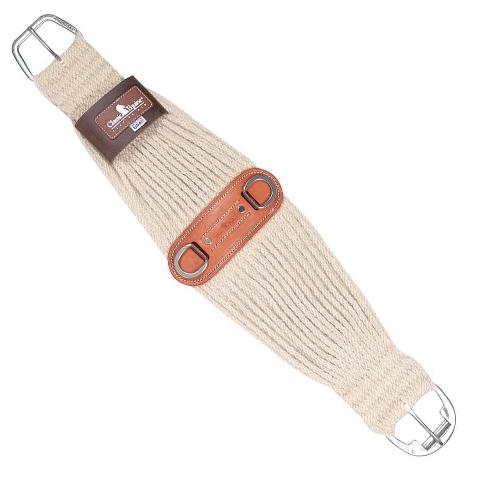 Classic Equine 100% Mohair Roper Cinch 31-Strand, Natural, 36-inch (CRC100N31-36)