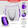PowerNet Baseball & Softball 7x7 FT Net Replacement, Durable Baseball Screens for Batting & Pitching, Heavy Duty Knotless Netting in Team Colors, NET ONLY (Purple) view 3