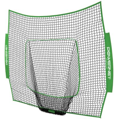 PowerNet Baseball & Softball 7x7 FT Net Replacement, Durable Baseball Screens for Batting & Pitching, Heavy Duty Knotless Netting in Team Colors, NET ONLY (Green)