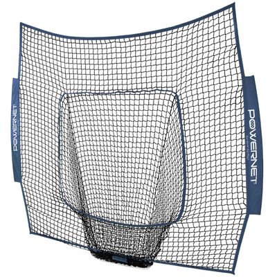 PowerNet Baseball & Softball 7x7 FT Net Replacement, Durable Baseball Screens for Batting & Pitching, Heavy Duty Knotless Netting in Team Colors, NET ONLY (Navy)