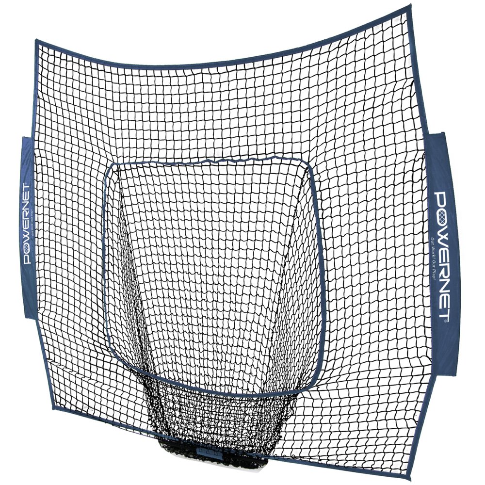 PowerNet Baseball & Softball 7x7 FT Net Replacement, Durable Baseball Screens for Batting & Pitching, Heavy Duty Knotless Netting in Team Colors, NET ONLY (Navy)