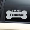 Nashville Decals I Love My Frenchie French Bulldog Vinyl Decal Laptop Car Truck Bumper Window Sticker - Gray view 1