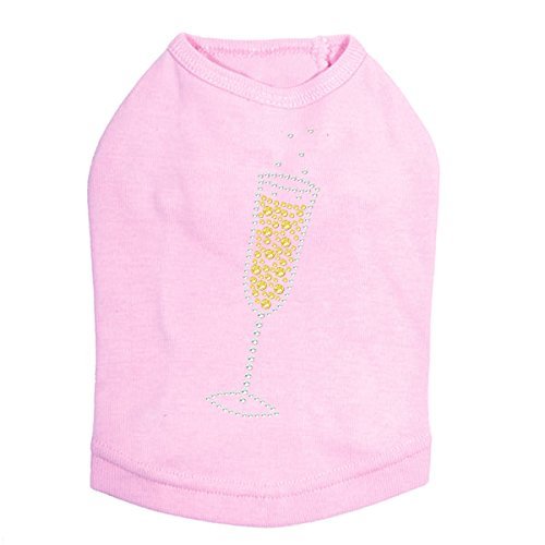 Champagne Flute - Dog Tank, M Pink