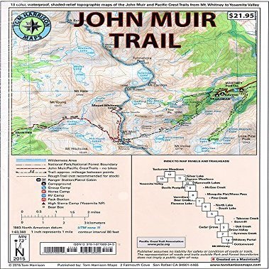 John Muir Trail Map-Pack: Shaded Relief Topo Maps (Tom Harrison Maps) by Tom Harrison (2014-08-08)