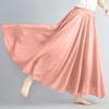 ASHER FASHION Women's Bohemian Style Elastic Waist Band Cotton Linen Long Maxi Skirt Dress (95CM, Coral) view 3