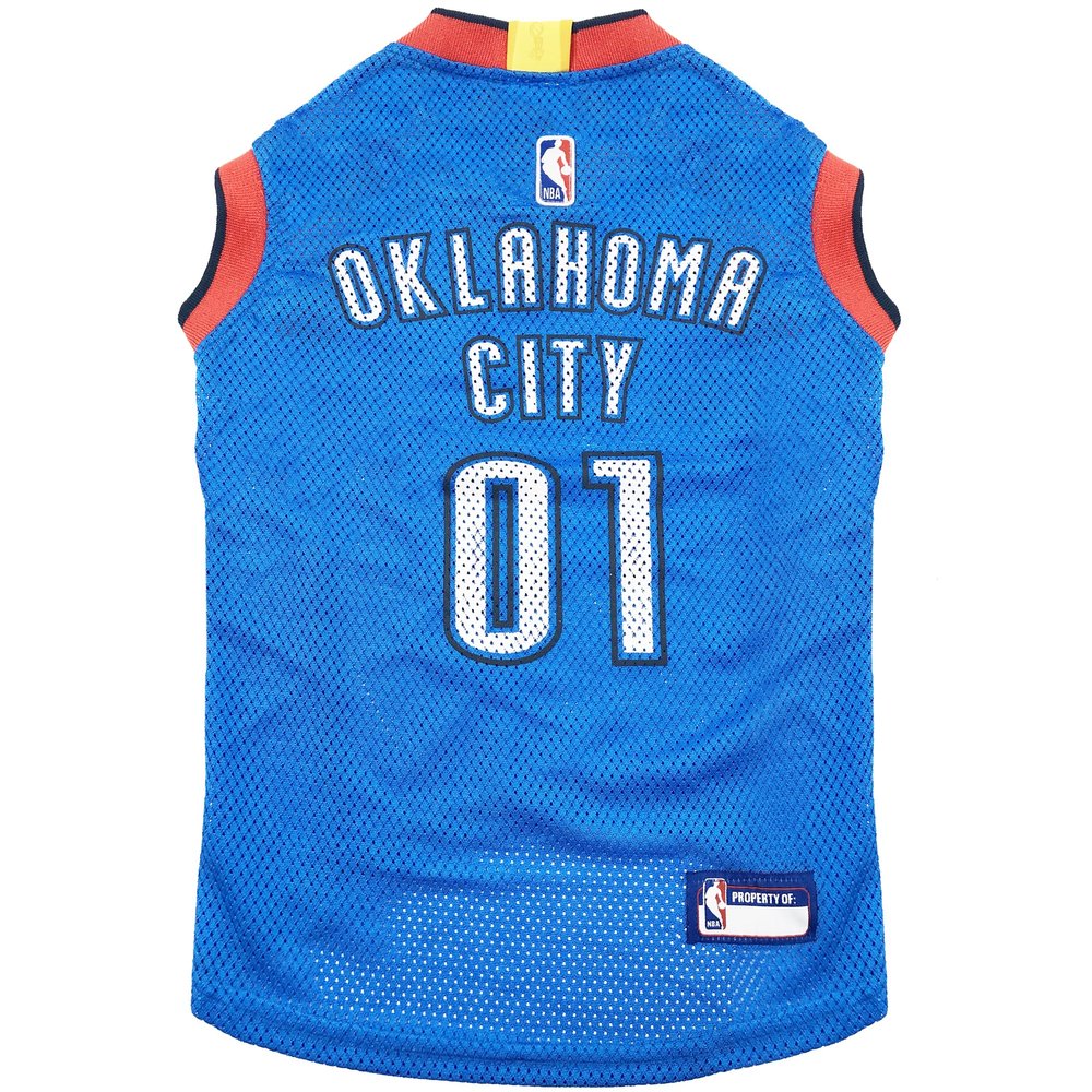 NBA OKLAHOMA CITY THUNDER DOG Jersey, X-Small - Tank Top Basketball Pet Jersey
