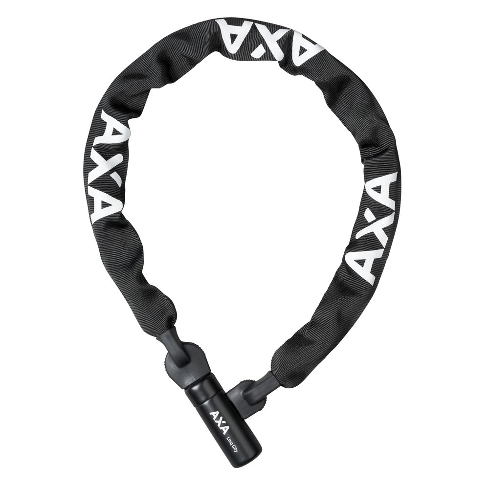 AXA Linq City 100 Chain Lock Length 100 cm Security Level 9 Steel Links 7 mm Black Protective Case Black