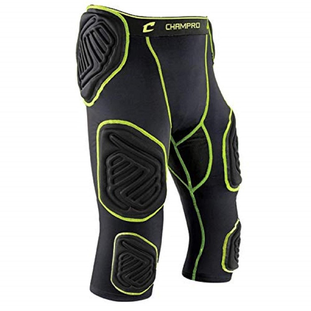 Champro Mens Bull Rush 7-Pad Girdle, Charcoal, Black Inset, Adult Small