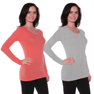 Active Basic Athletic Fitted Plain Long Sleeves Round Crew Neck T Shirt Top