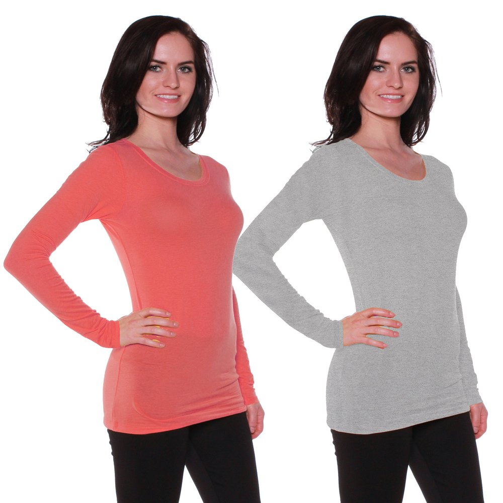 Active Basic Athletic Fitted Plain Long Sleeves Round Crew Neck T Shirt Top