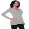 Active Basic Athletic Fitted Plain Long Sleeves Round Crew Neck T Shirt Top view 4