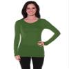Active Basic Athletic Fitted Plain Long Sleeves Round Crew Neck T Shirt Top view 2