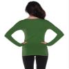 Active Basic Athletic Fitted Plain Long Sleeves Round Crew Neck T Shirt Top view 3