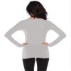 Active Basic Athletic Fitted Plain Long Sleeves Round Crew Neck T Shirt Top view 4