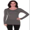 Active Basic Athletic Fitted Plain Long Sleeves Round Crew Neck T Shirt Top view 3