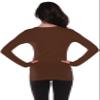 Active Basic Athletic Fitted Plain Long Sleeves Round Crew Neck T Shirt Top view 2