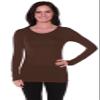 Active Basic Athletic Fitted Plain Long Sleeves Round Crew Neck T Shirt Top view 3